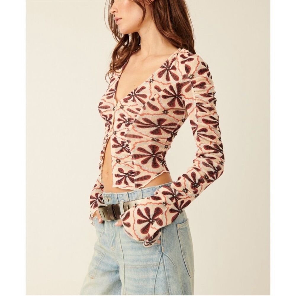 Free People Through The Meadow Top / White Sand Combo